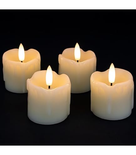 LED Licht Kaars smooth beige met beweegbare vlam - De Woon Winkel