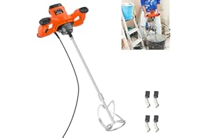 EFAN 2600W Rührwerk Mörtelrührer 230V, 6 Geschwindigkeits-Elektrischer Handrührgeräte, M14-Gewinde, Betonrührer Rührer für Mörte, 0-1700 U/min, Orange