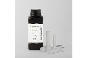SuperPP Robustes 3D-Druckerharz, schnellster 1,4 GPa 50 µm-Druck in 1,3 Sekunden, Hergestellt in Korea von 3DMaterials (500g, Transparent)