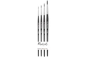 Pinceau Raphael SOFTAQUA.SÉRIE 845 Vegans. N°2 .4. 6. 8. Set 4PCS (Raphael France)