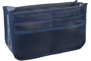 Brilliance Co ORGANIZER Organizzatore Per Borsa trucco stile di modo ORGANIZZATORE PORTAFOLGIO PORTADOCUMENTI (Blu Notte)