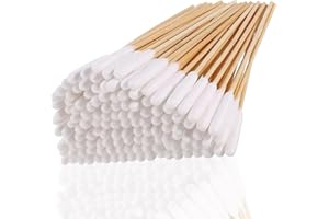 kuryt 100PCS Dog Ear Cleaner Swab Sticks Otodine Ear Cleaner for Dogs Cotton Material Ear Cleaning Dog Cat Pet Ear Swabs(Long-15cm