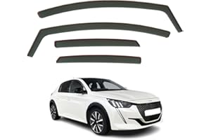 AIRFLUX Lot de 4 déflecteurs d'air compatibles avec Peugeot 208 e-208 MK2 2020 2021 2022 2023 2024 2025 2026.
