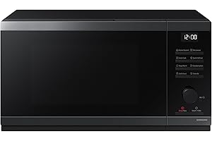 Samsung MS23DG4504AGE1 Solo-Mikrowelle ohne Grill, 23 l, 800 W, Home Dessert, Quick Defrost, Healthy Cooking, Warmhaltefunktion, Schwarz Edelstahl