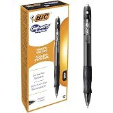 BIC Gel-ocity Orijinal Roller Kalemler, Siyah Jel Kalemler, &Ccedil;izgi Genişliği Orta, Doldurulabilir, 12'li Paket