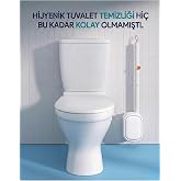 &Ouml;zel Tuvalet Temizlik Seti - Kullan At - S&uuml;nger Başlıklı Temizlik Seti - S&uuml;ngerli Tuvalet Fır&ccedil;ası