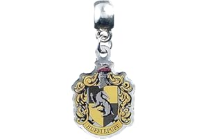 The Carat Shop Oficjalna biżuteria Harry Potter Hufflepuff Crest Slider Charm Bead, Posrebrzany, 36