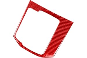 rrx Copertura del telaio del pannello interno in fibra di carbonio compatibile con Mazda CX-5 CX5 CX 5 2 Gen. KF 2017-2022 (telaio del cruscotto del cambio 01, rosso)