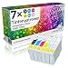 Produktbild N.T.T.® - 7x Stück kompatible XL Druckerpatronen / 1 Set + 1 schwarze geschenkt für Epson T0801 T0802 T0803 T0804 T0805 T0806 für Epson Stylus Photo P50 PX800FW PX810FW PX820FWD R265 R285 R360 RX560 RX585 RX685 PX650 PX700W PX710W PX720WD ***SPARSET***