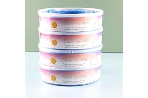 ALETO 4 Ricarica Mangiapannolini Compatibili con smaltimento per pannolini Foppapedretti Angelcare Cestello Compatibile Incluso (incompatibile con Dress Up & XL & Tommee Tippee)