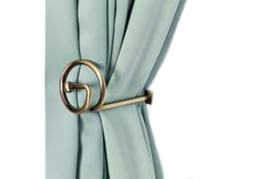 Elifel Curtain Holdback Drape Holder Hook Tieback for Window Sheer and Blackout Panels Decorative Draperies Metal Set of 4 Bronze