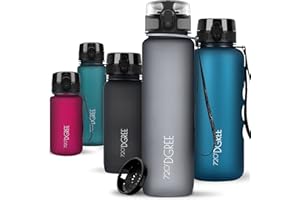 720°DGREE Botella Agua 1 Litro “uberBottle“ - Tamiz-Fruta, softTouch - Sin BPA, Prueba de Fugas, Reutilizable - Cantimplora, Water Bottle ideal para Deporte, Fitness, Gimnasio, Senderismo, Ciclismo