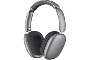 Wentronic Y02 Active Noise Cancelling Headphones,60H Battery,5 EQ Music Modes,Hi-Res Audio,Deep Bass,Foldable Wireless Over Ear Bluetooth 5.4 Headset,Breathable Leather Earpads (Grey)
