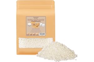 Cera di soia, BringLuck2U 1kg Cera per Candele Cera di Soia Vegetale 100% Pura e Naturale per la Creazione di Candel