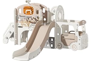 Lnhcrbs Scivolo Da Giardino per Bambini, Scivolo per Bambini Adatto Ad Attività Sia All'Aperto Che Al Chiuso, con Binocolo, Scivolo per Bambini Da Casa Interno in Polietilene Ad Alta Densità