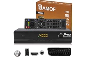 HD-LINE Bamof BE-2607 Récepteur Satellite numérique (HDTV, DVB-S/S2, HDMI, péritel, 2 x USB 2.0, Full HD 1080p) [Préprogrammé pour Astra Hotbird Türksat] [Classe énergétique A+++]