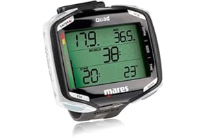 Mares Ordenador de buceo Quad – Pantalla muy grande, fácil de leer.