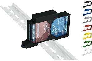 SHELLY HUTSCHIENENHALTER PW3D Shelly Plus/Gen3 Support de rail DIN double DIN (35 mm) (noir)