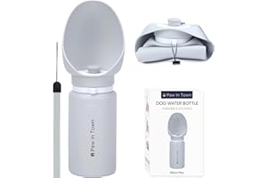 PAW IN TOWN PawInTown Silicone Dog Water Bottle - Comfortable Easy Drinking, Portable Bowl with Leak-Proof Design, Foldable Extra-Wide Cup, Food-Grade Portable Water Bottle