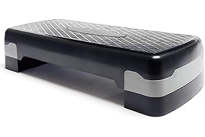 ELEX Trendi Adjustable Aerobic Stepper 2 Levels (10/15cm - 4"/6") Exercise Step Platform Home Gym Fitness Training