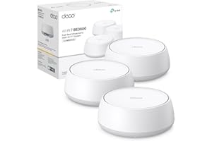 TP-Link WiFi 7 Mesh BE3600 Bi-Bande, Port Ethernet 1,0 Gbps, Opération Multi-Liaison(MLO), Itinérance Transparente, Contrôle Parental, Compatible avec Toutes Les Box Fibre, WPA3, Deco BE3600(3-Pack)