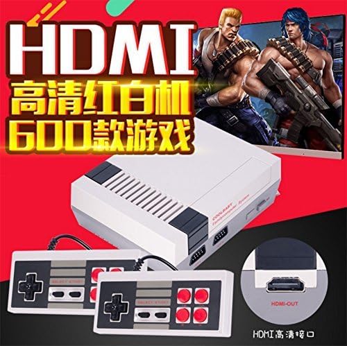 WANYUAN Classic Family Game Consoles Professional System For NES Game Player Built-in 600 TV Video Game With Dual Controllers HDMI UK plug HDMI UK plug