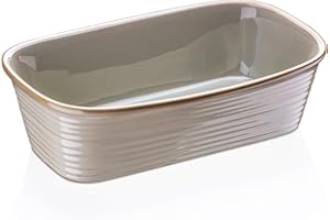 vancasso PRESTI Stampo per Pane in Antiaderente, Teglia per Pane Rettangolare da Forno in Gres, 25.5 x 7 cm, Teglia da Forno per Pane, Lasagne