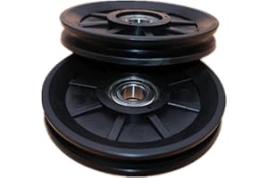 LANKAI 2 Pièces Roulement Poulie Nylon Le Noir, Pièces d'Équipement De Gymnastique Roulement, pour Pièce de Rechange d'Équipement de Fitness, Accessoire de Musculation, Accessoire de Bricolage