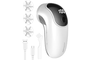 ‎HOMTRONICS Fusselrasierer Elektrisch, Homtronics Fusselentferner, USB Aufladung, 3 Höheneinstellungen, LED-Anzeige, Tragbarer Fusselentferner für Kleidungsstücke, Sofa Teppich, Textilien, Decken, Polster, Weiß