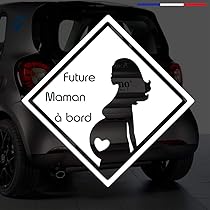 Adhésif / Autocollant Bébé à Bord - Femme Enceinte à Bord - Rose