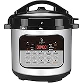 BEPER P101COS002 Pressure Multicooker 6 Litres, 15 Cooking Programs, Slow Cooker, 24 Hour Timer, 3 Pressure Levels, Keep Warm