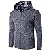 Produktbild Quaan Herbst Winter Herren' Kapuzenpullover Zur Seite Fahren Vlies Outwear Oberteile Rein Farbe Rollkragen T-Shirt Bluse Sweatshirt Beiläufig Sport warm gemütlich Retro Klassisch Windjacke Weste