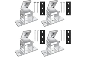 NEOVSUNY Soporte de panel solar para techo, 4 unidades, montaje de 10 – 60°, módulo fotovoltaico ajustable individualmente, soporte para panel solar para montaje de fotovoltaica (sin barra telescópica)