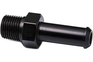 PrecisionGeek Aluminium Noir 1/8 NPT embout d'accouplement avec gaine de tuyau 7 mm 8 mm (5/16)