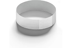 Europaband - Set di 1000 braccialetti tyvek - per identificare eventi e feste - antistrappo e impermeabile (bianco)