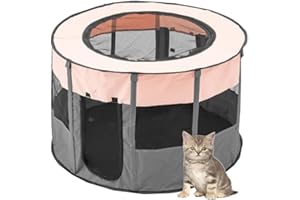FLOVING Clôture Ronde intérieure/extérieure pour Parc Animalier Portable Pliable (Gray-S)