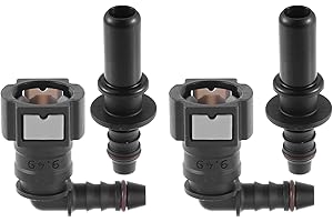 A ABSOPRO 9.49mm à 8mm 90 Degré Voiture Carburant Tuyau Rapide Libération Connecteur 2 Ensemble