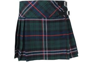 Tartanista - Jupe en Tartan - pour Fille - Sangles en Cuir au Niveau des Hanches