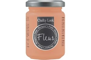 FLEUR DESIGNER'S PAINT | Pittura ad Acqua, Effetto Gesso Naturale, Extra Opaca, Fleur Chalky F78, Colore Swinging Rose, Made in Italy, Formato da 130 ml