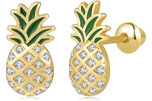 TIZU Boucles d'oreillesen argent sterling 925 pour Enfant Fille Femme, Boucles d'oreilles Hypoallergéniques Avec Dos de À Vis Sécurité