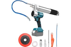 WingFly Pistola Engrasadora inalámbrica para Makita 18 V Batería, 13000 PSI, motor sin escobillas, cartuchos de grasa de 650 ml, para engrasar vehículos y máquinas (sin batería)
