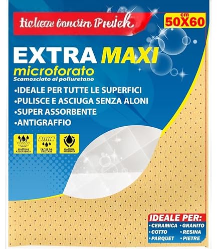 Peau De Chamois Synthétique ALCLEAR 40x45 Cm - 100% Polyuréthane, Doux Et Durable