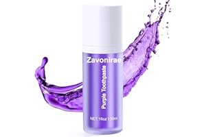 ‎ZAVONIRAE Purple Toothpaste, White Teeth, Purple Teeth Whitening, 30 ml Purple Teeth Whitening Toothpaste, Colour Corrector Toothpaste, Gum Removal, Deep Cleaning, Whitening Toothpaste, Enamel Protection