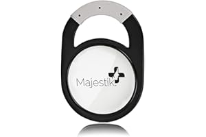 MAJESTIK+ Shatterproof Unbreakable Hand Mirror - Handheld Mirror with Anti-Slip Silicone Handle Grip in Black