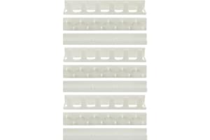 Kurtzy Schmuck Halterung Ketten Aufbewahrung Weiß (9Stk) – Hakenleiste Selbstklebend 3-er Haken Set – Ketten & Ring Halterung, Armband, Ohrringe