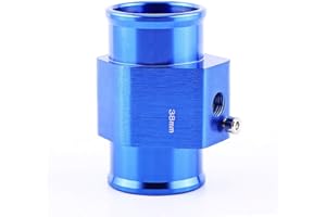 Qiilu Universal Adaptador del Sensor de temperatura de la manguera del tubo de la temperatura del agua del coche del metal Azul(38mm)