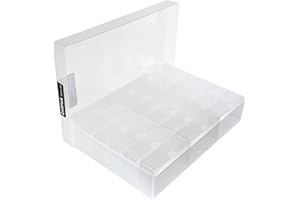 WestonBoxes Craft Pack, Multipack de Cajas de Almacenamiento Pequeñas para Abalorios, Joyería, Costura, Hobby, Manualidades y Bricolaje (Transparente, Paquete de 18)