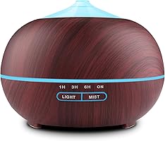 Tenswall Humidificador Ultrasónico 400ml, Difusor de Aromaterapia, Difusor de Aceites Esenciales, purificador de aire...
