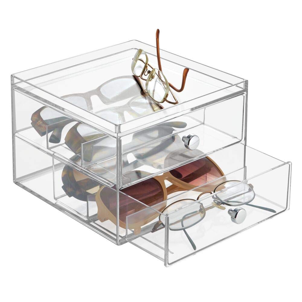mDesign-Boite-de-Stockage--Lunettes-Support--Lunettes-Pratique-Accessoire-de-Rangement-Intelligent