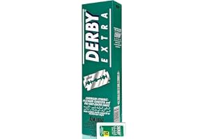 Derby Extra – 100 dubbeleggade rakblad för säkerhetshyvel